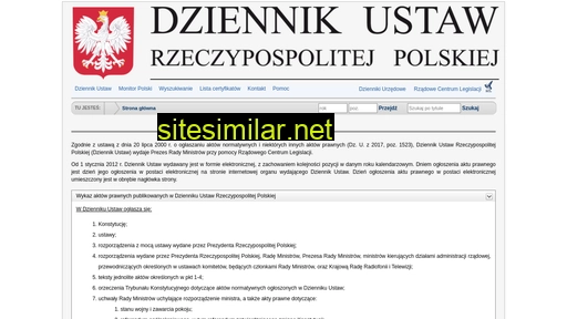 dziennikustaw.gov.pl alternative sites