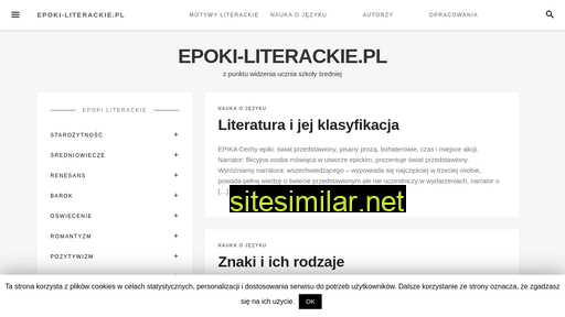 Epoki-literackie similar sites