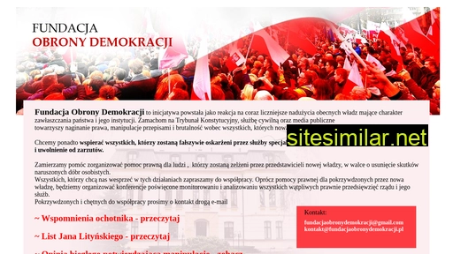 Fundacjaobronydemokracji similar sites