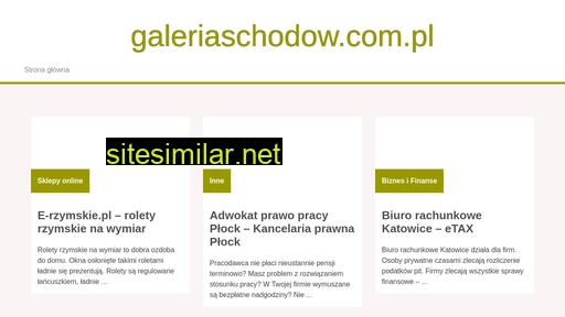 galeriaschodow.com.pl alternative sites