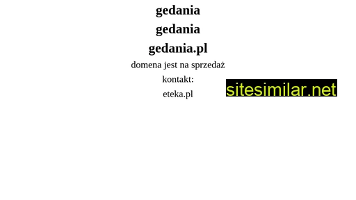 gedania.pl alternative sites