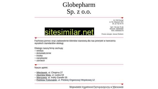 globepharm.pl alternative sites