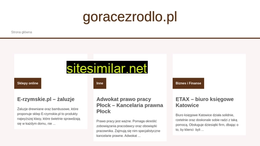 goracezrodlo.pl alternative sites