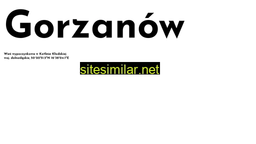 gorzanow.pl alternative sites