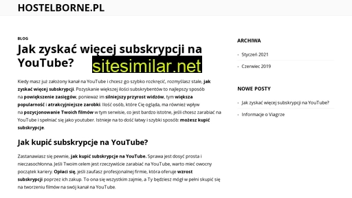 hostelborne.pl alternative sites