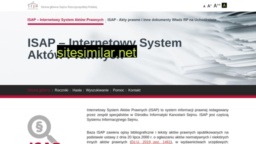 isap.sejm.gov.pl alternative sites
