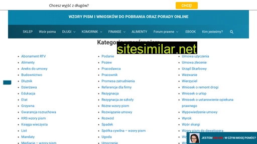 jakwyjsczdlugow.pl alternative sites