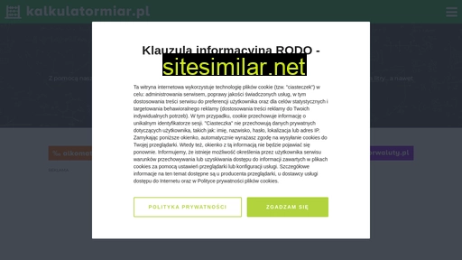 kalkulatormiar.pl alternative sites