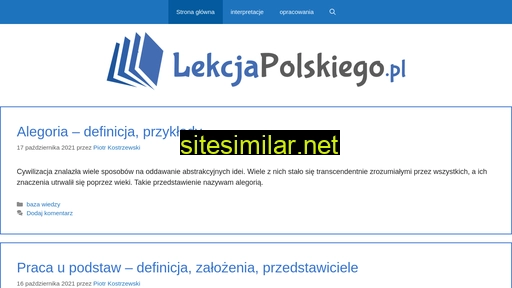 Lekcjapolskiego similar sites