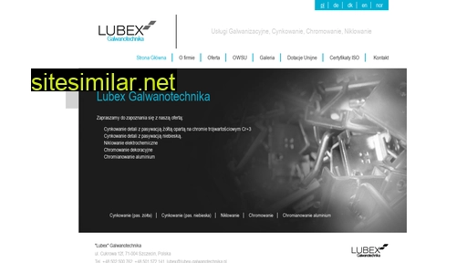 lubex-galwanotechnika.pl alternative sites