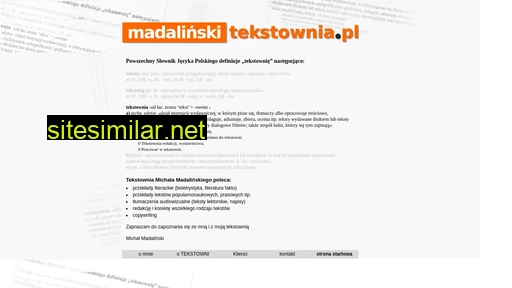 madalinski.pl alternative sites