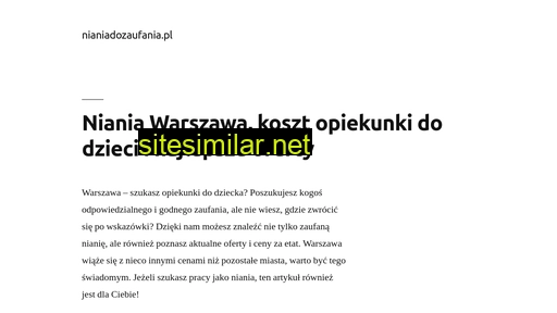 nianiadozaufania.pl alternative sites