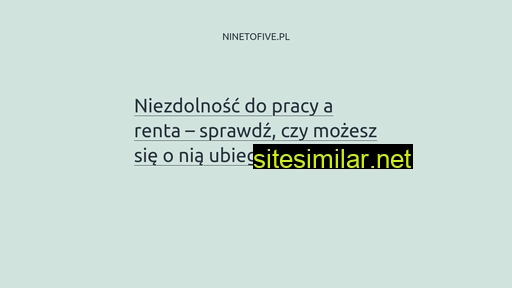 ninetofive.pl alternative sites
