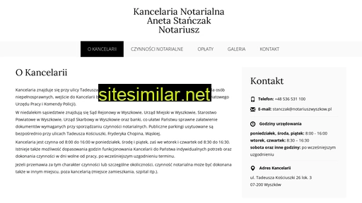 notariuszwyszkow.pl alternative sites