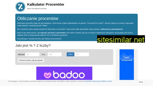 obliczprocent.pl alternative sites