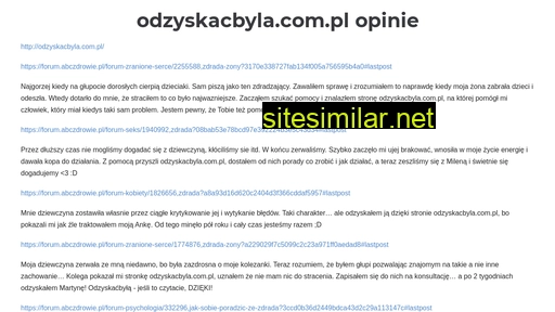 odzyskajbyla.pl alternative sites