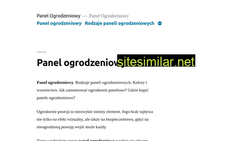 panelogrodzeniowy.pl alternative sites