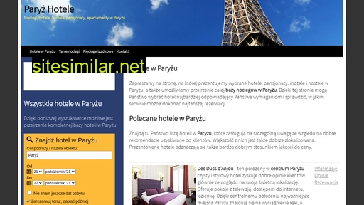 Paryz-hotele similar sites