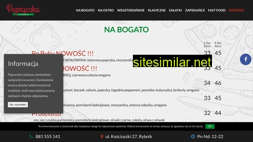 pizzeriapapryczka.pl alternative sites