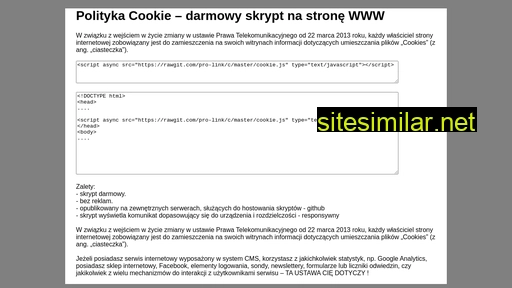 politykacookie.com.pl alternative sites