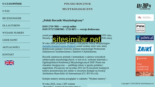 Polskirocznikmuzykologiczny similar sites