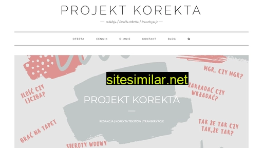 Projektkorekta similar sites