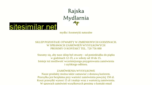 rajskamydlarnia.pl alternative sites