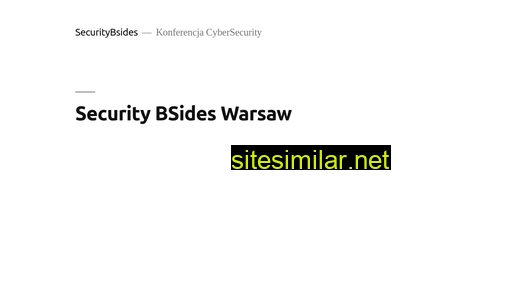 securitybsides.pl alternative sites