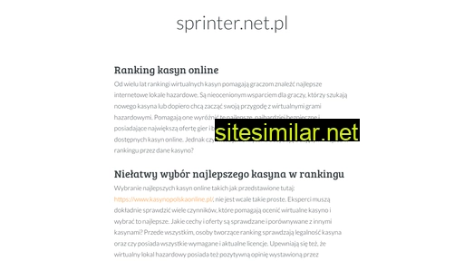 sprinter.net.pl alternative sites