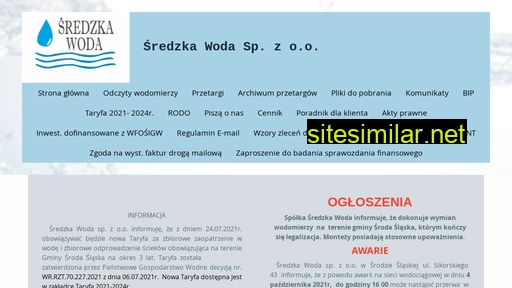 sredzkawoda.pl alternative sites