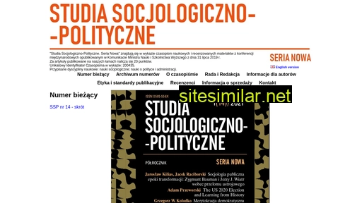 Studiasocjologicznopolityczne similar sites