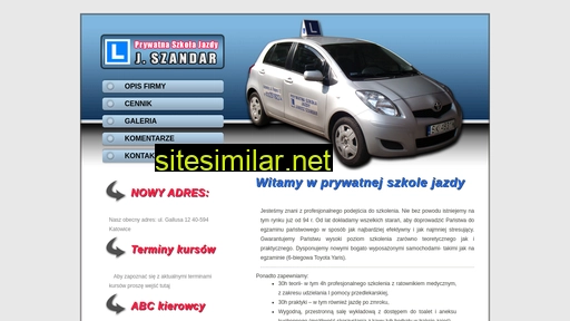 szkolajazdyszandar.pl alternative sites