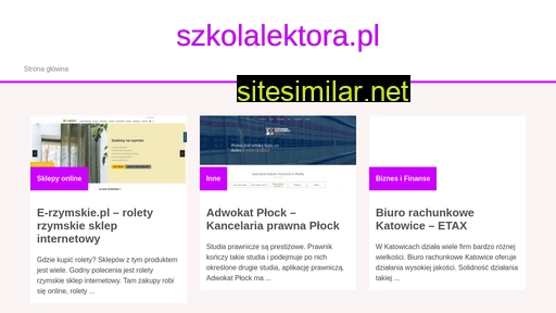 szkolalektora.pl alternative sites