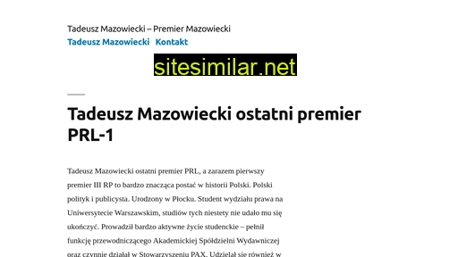 Tadeuszmazowiecki similar sites