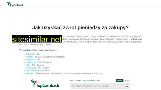 topcashback.net.pl alternative sites
