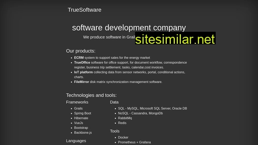 Truesoftware similar sites