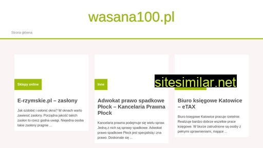 wasana100.pl alternative sites