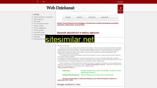webdziekanat.p.lodz.pl alternative sites