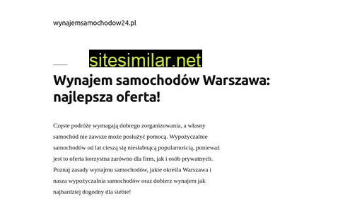 wynajemsamochodow24.pl alternative sites