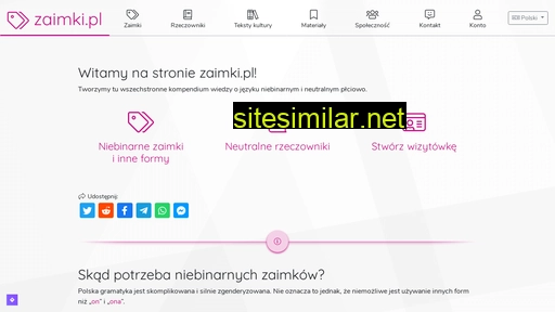 zaimki.pl alternative sites