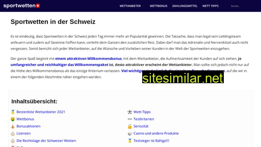 sportwettenschweiz.pro alternative sites