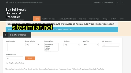 buykerala.properties alternative sites
