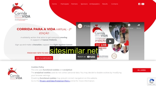 corridaparaavida.pt alternative sites