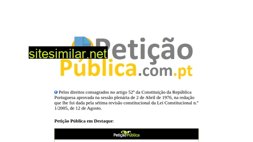 peticaopublica.com.pt alternative sites