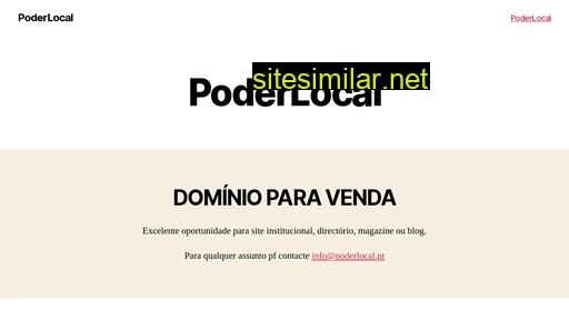poderlocal.pt alternative sites