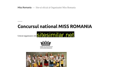missromania.ro alternative sites