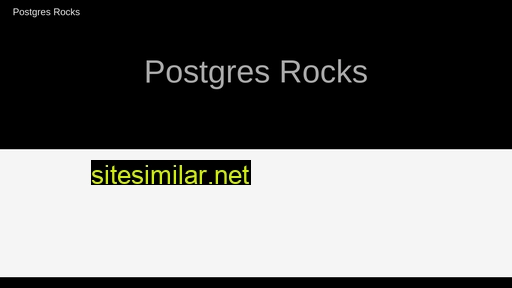 postgres.rocks alternative sites