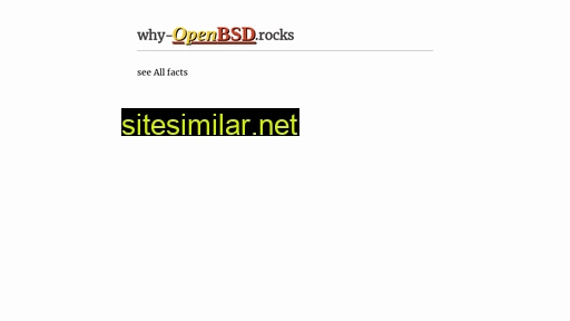Why-openbsd similar sites