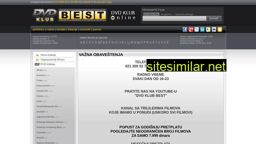bestdvdklub.co.rs alternative sites