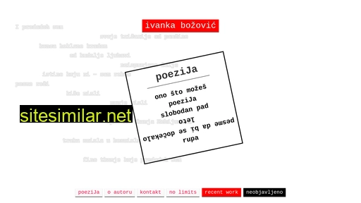 Ivankabozovic-poezija similar sites